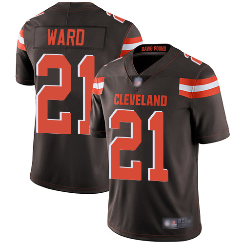 Cleveland Browns Denzel Ward Men Brown Limited Jersey 21 NFL Football Home Vapor Untouchable